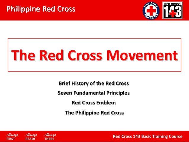 Philippine Red Cross Logo - From Philippine Red Cross BTC Module 1