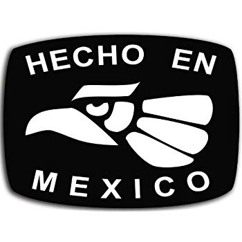 Mexican Black and White Logo - Hecho En Mexico Sticker latino mexican city tijuana