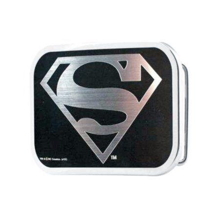 Silver Shield Logo - Superman DC Comics Superhero Silver Shield Logo Rockstar Belt Buckle ...