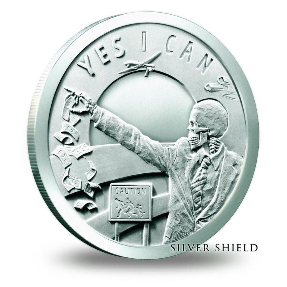 Silver Shield Logo - 1 OZ SILVER COIN *SEVEN SINS OF OBAMA* *YES I CAN* TRIVIUM SILVER ...