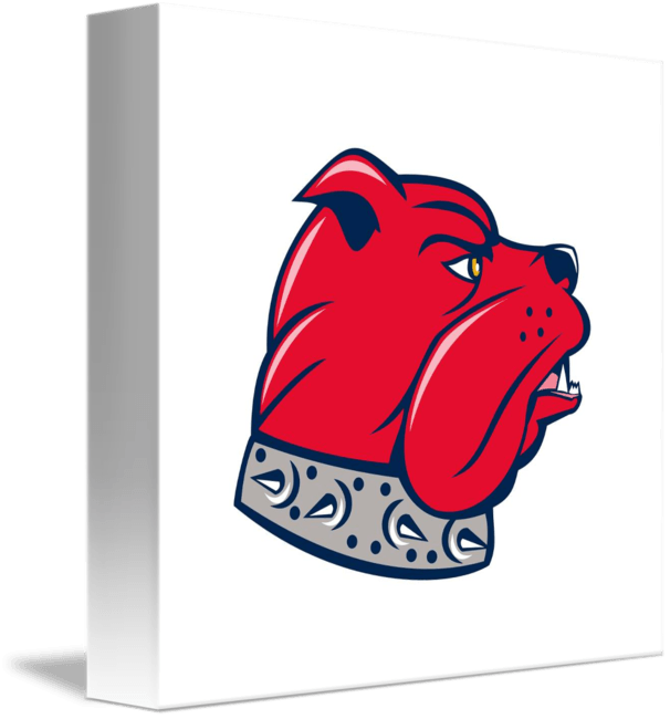 Red Bulldog Logo - Red Bulldog Head Isolated Cartoon by Aloysius Patrimonio