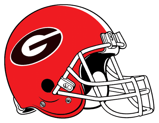 Red Bulldog Logo - Georgia Bulldogs Helmet Logo (2001) helmet with white facemask