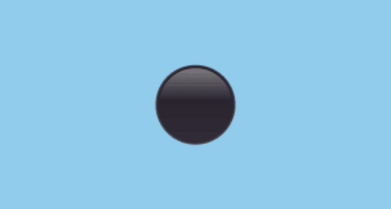 Turquoise and Black Circle Logo - ⚫ Black Circle Emoji on WhatsApp 2.17
