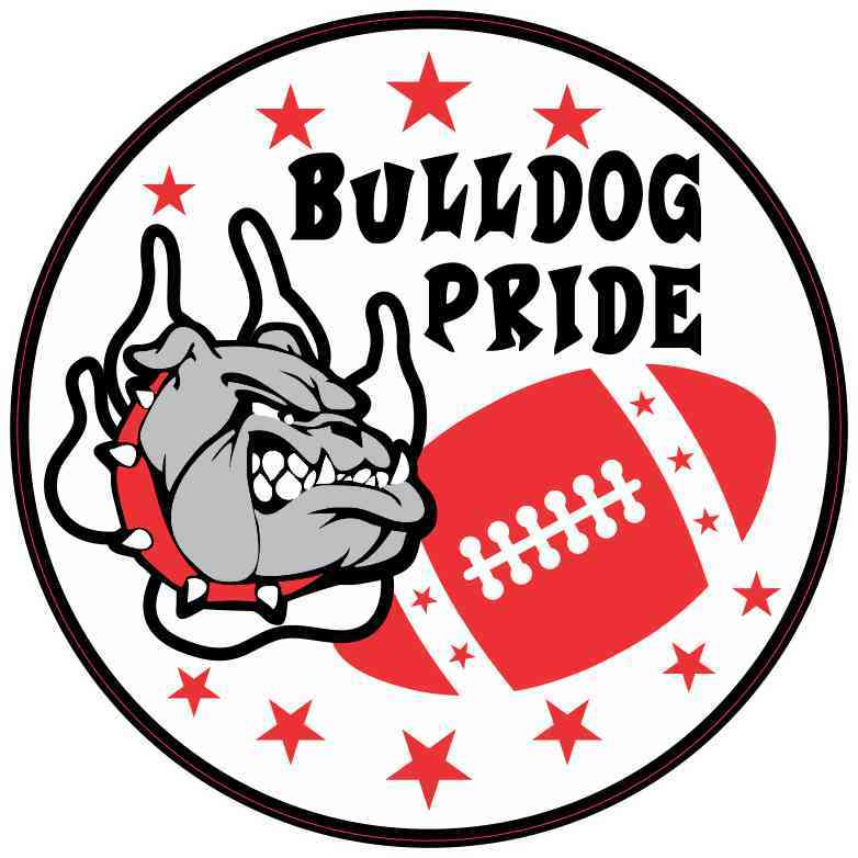 Red Bulldog Logo - 5in x 5in Red Bulldog Pride Sticker. StickerTalk®