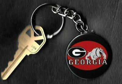 Red Bulldog Logo - UNIVERSITY OF GEORGIA Bulldogs Red Bulldog Logo Keychain Key Chain ...