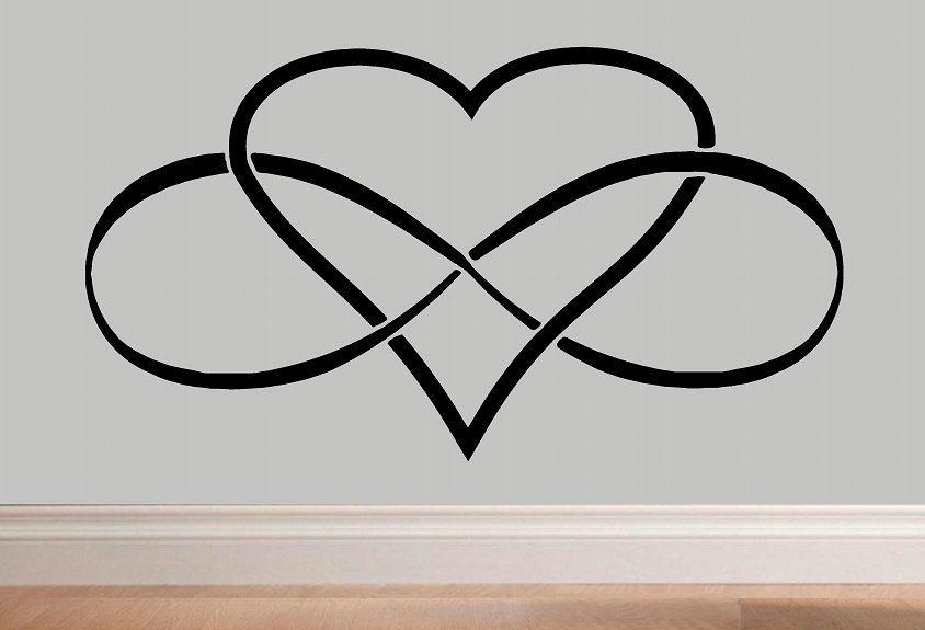 Heart Infinity Logo - Infinity Heart Infinity symbol wall decal WD Love wall decal | Etsy