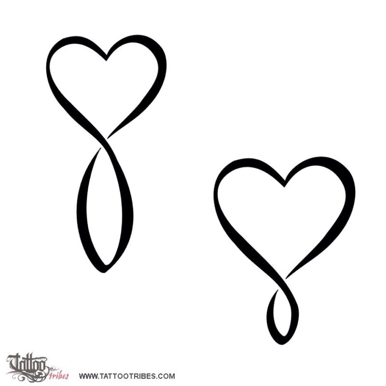 Heart Infinity Logo - 46+ Heart Infinity Symbol Tattoos