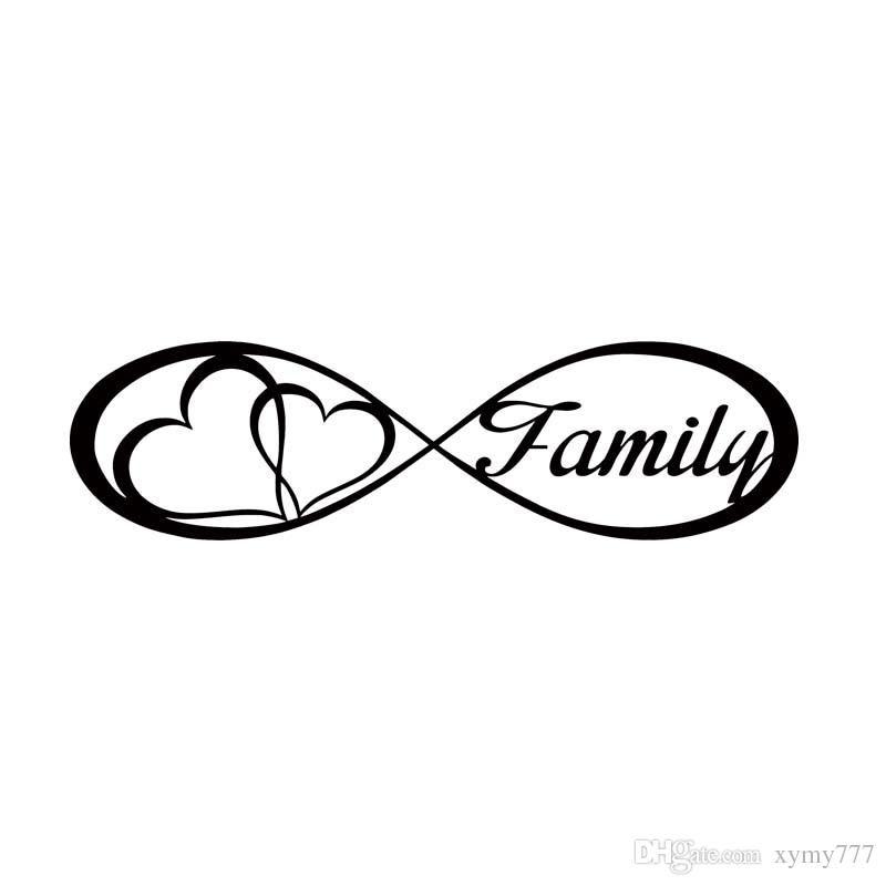 Heart Infinity Logo - 2019 For Family Love Heart Infinity Forever Symbol Car Styling Vinyl ...