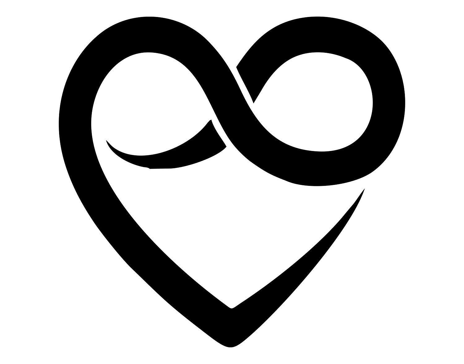 Heart Infinity Logo - Amazon.com: Heart with Infinity Symbol - 6