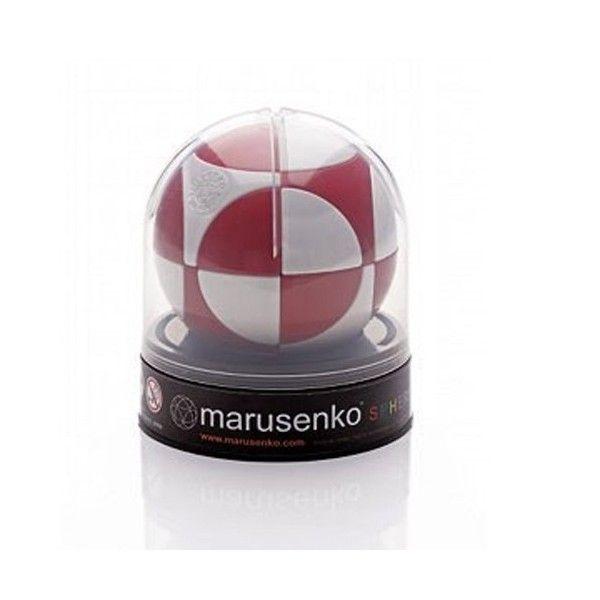 Red Sphere White X Logo - Marusenko Sphere 2x2x2 Red and White. Level 1 | MasKeCubos.com