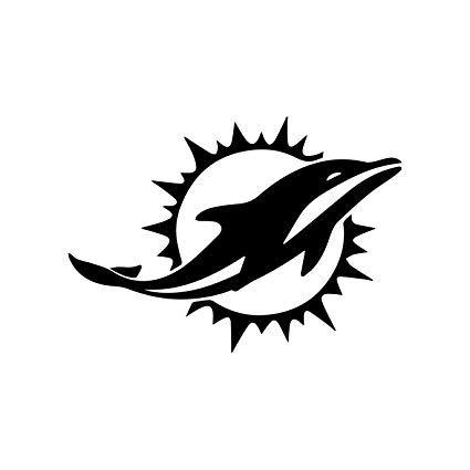Dolphins Logo - Amazon.com: AdecalsNew NFL Miami Dolphins (BLACK) (set of 2 ...