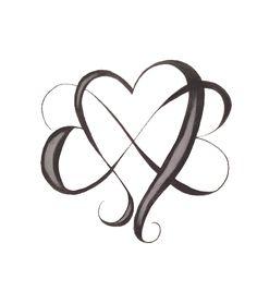 Heart Infinity Logo - Best Heart With Infinity Symbol Tattoo Designs image. Heart tat