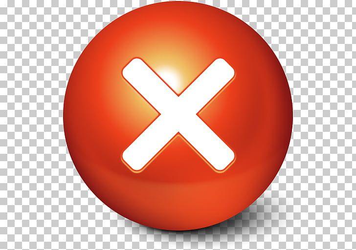 Red Sphere White X Logo - Computer Icons Button Computer file, Cute Ball Stop Icon , red and ...
