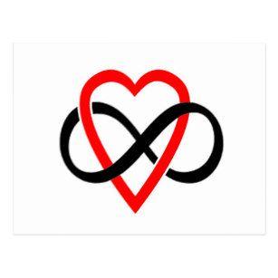 Heart Infinity Logo - Heart Infinity Sign Postcards
