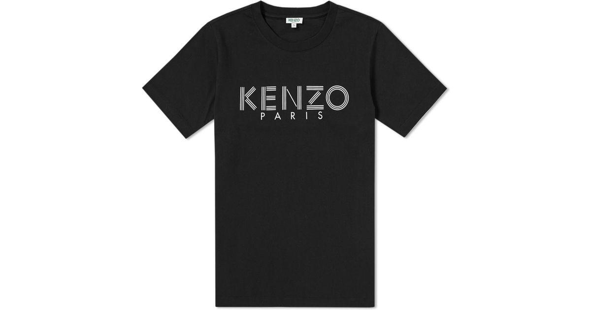 Kenzo Paris Logo - KENZO Paris Logo Tee in Black for Men