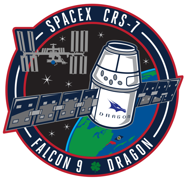 SpaceX Mission Logo - Official SpaceX CRS 7 Mission Patch. SpaceX. NASA