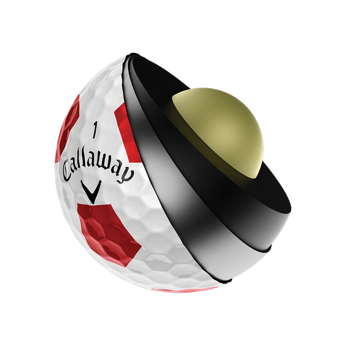 Red Sphere White X Logo - Callaway Chrome Soft X Truvis Red