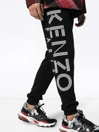 Kenzo Paris Logo - Kenzo Paris Logo Cotton Track Trousers - Farfetch