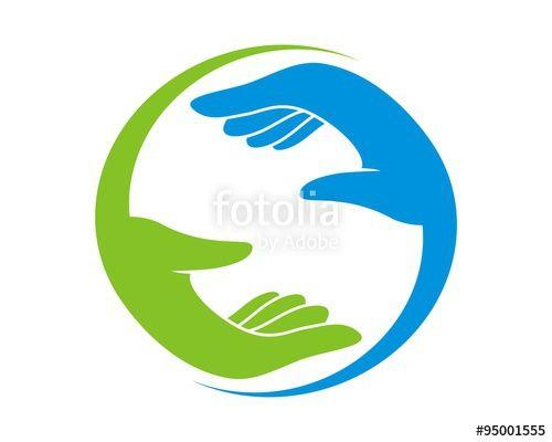 Care Logo - abstract hand care logo