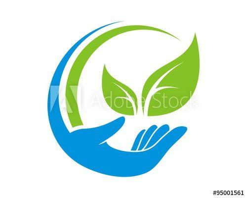 Abstract Hand Logo - abstract hand care leaf logo - Buy this stock vector and explore ...
