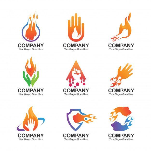 Abstract Hand Logo - Hand logo set, abstract hand icons, hand design template Vector