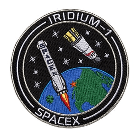 Iridium-1 Mission SpaceX Logo - Shop SPACEX IRIDIUM 1 MISSION PATCH Online from The Space Store