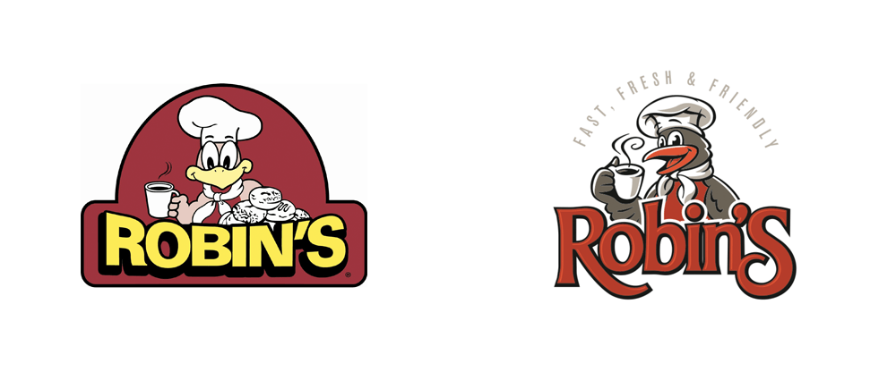 Chicken Bird Logo - Brand New: New Logo for Robin's Donuts