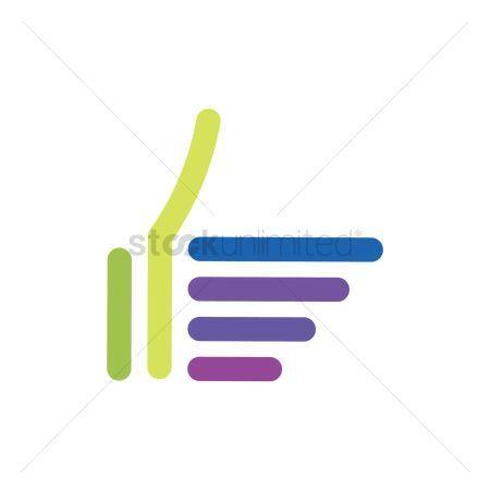 Abstract Hand Logo - Free Hand Logo Element Stock Vectors
