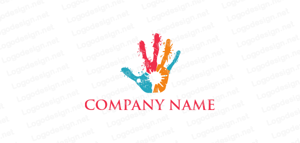 Abstract Hand Logo - abstract hand with paint splashes | Logo Template by LogoDesign.net