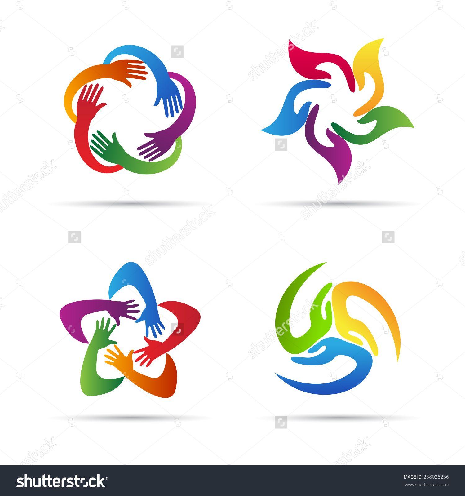 Abstract Hand Logo - Abstract Hands Vector Design Represents Teamwork, Unity, Signs