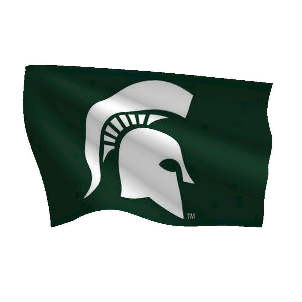 Sparten Logo - Michigan State University Spartan Logo Flag