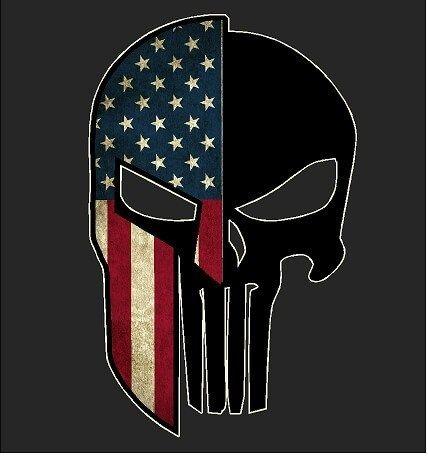 Spartan Flag Logo - American Flag Punisher Skull & Spartan Helmet Vinyl Decal Sticker ...