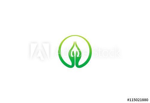 Abstract Hand Logo - green ecology abstract hand logo - Buy this stock vector and explore ...