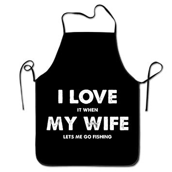 Funny Love Logo - I Love My Wife Go Fishing Funny Logo Design Funny Chef