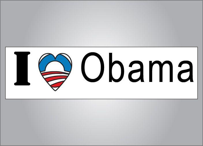 Funny Love Logo - I heart Obama bumper sticker Love Logo Fart Funny Bumper