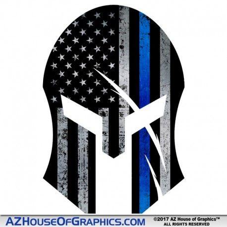 Spartan Flag Logo - sticker, decal, usa, america, military, police