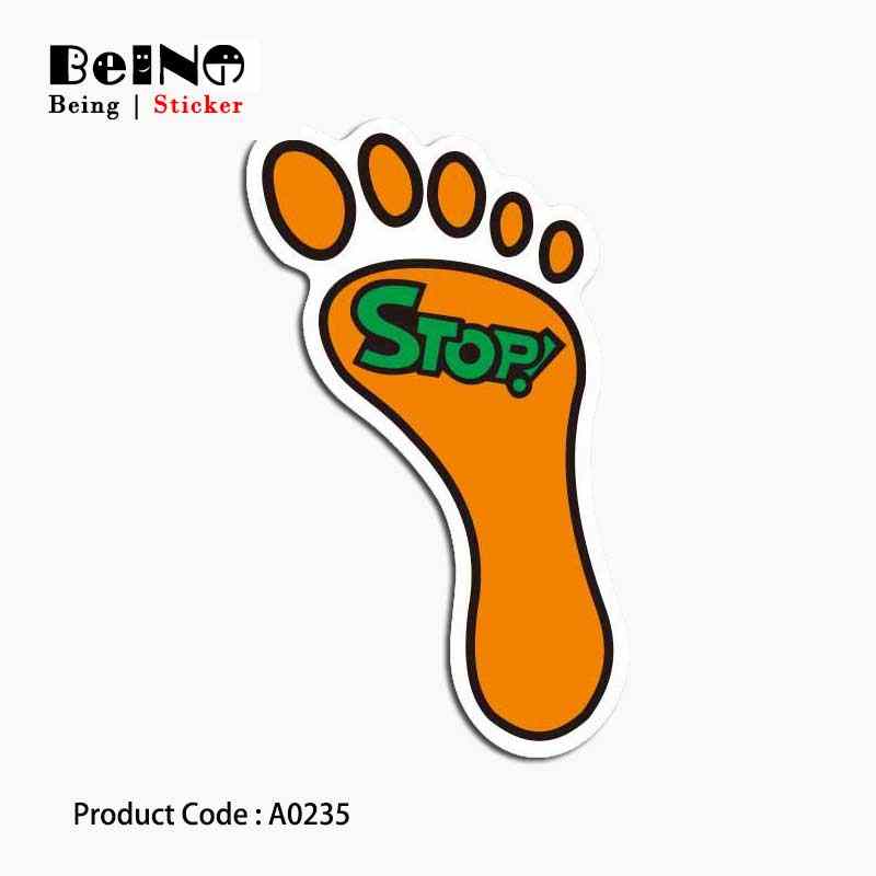 Funny Love Logo - Detail Feedback Questions about stop enter foot sticker warning logo