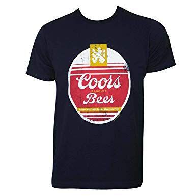 Coors Banquet Logo - Coors Banquet Vintage Oval Logo Tee Shirt: Amazon.co.uk: Clothing