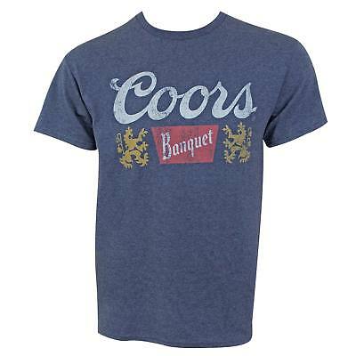 Coors Banquet Logo - COORS BANQUET DISTRESSED Logo Heather Men's T Shirt Blue $26.98