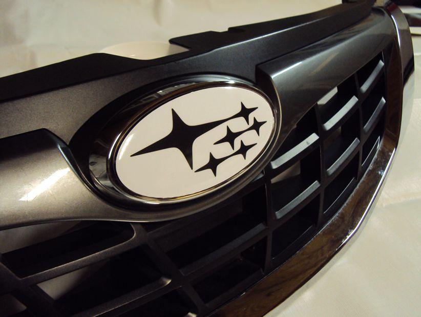 Black Subaru WRX Logo - 2013 Impreza WRX STI FRONT & REAR Emblem Vinyl Overlays