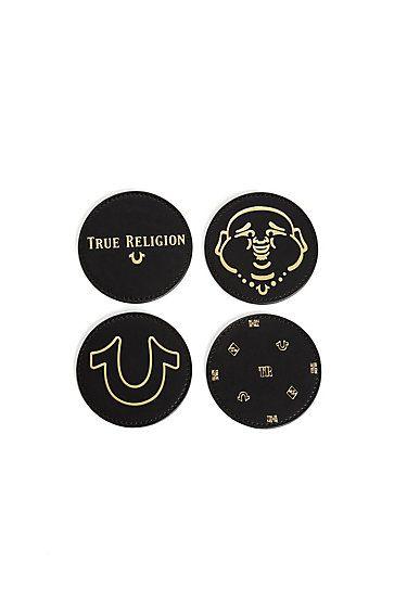 True Religion Logo - TR LEATHER COASTER SET