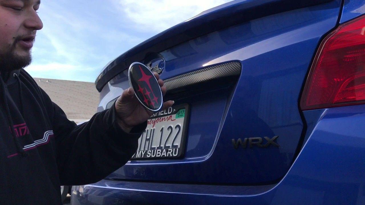 Black Subaru WRX Logo - WRX: Black Emblem Frame Install. Subaru WRX 2015 2016 2017 2018