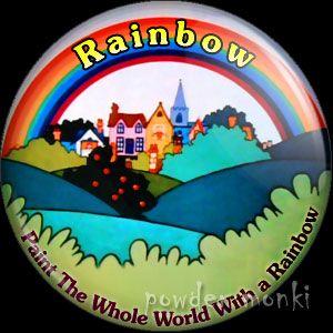 Rainbow TV Logo - Rainbow - Retro Cult TV Badge/Magnet - £1.50 : [Powder Monki]