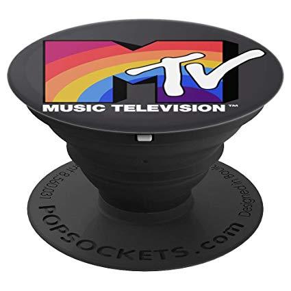 Rainbow TV Logo - Amazon.com: MTV Logo Rainbow White TV - PopSockets Grip and Stand ...
