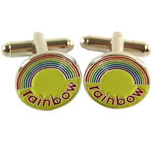 Rainbow TV Logo - Rainbow Logo Cufflinks. Retro Classic Kids TV Series Bungle Zippy