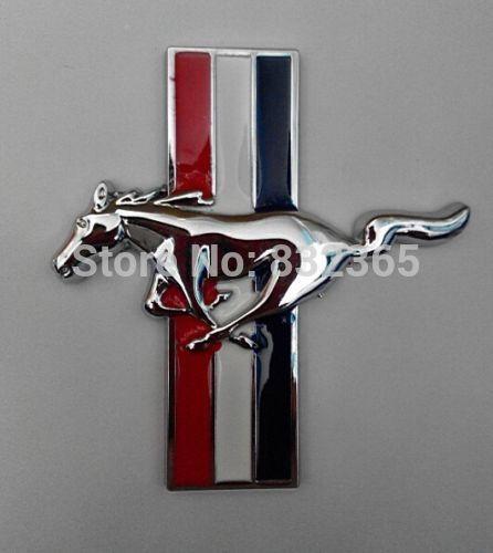 Horse Car Logo - Metal 3D Mustang Horse Car Badge Emblem Badge Car Logo Car Sticker ...