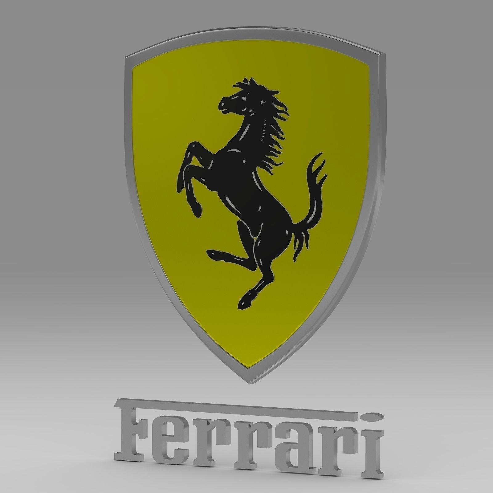 Horse Car Logo - horse car logo 4 3D model