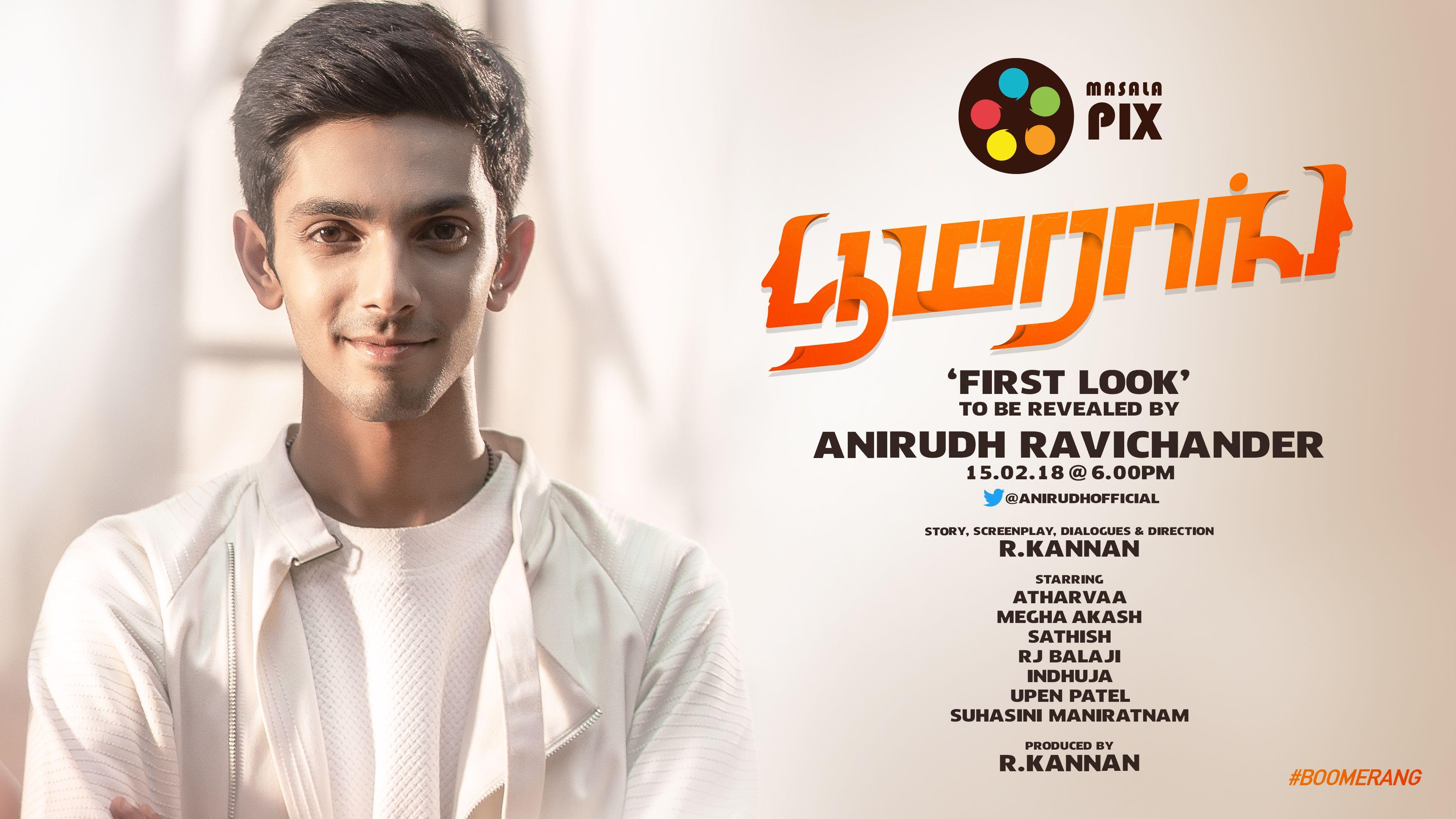 Boomerang Movie Logo - Boomerang First Look to be revealed by Music Director Anirudh