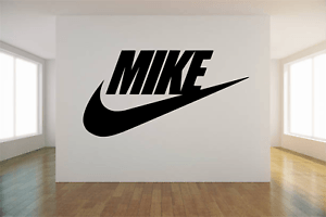 Mike Logo - NIKE MIKE LOGO CHECK MARK WALL VINYL ART DECAL 36X18