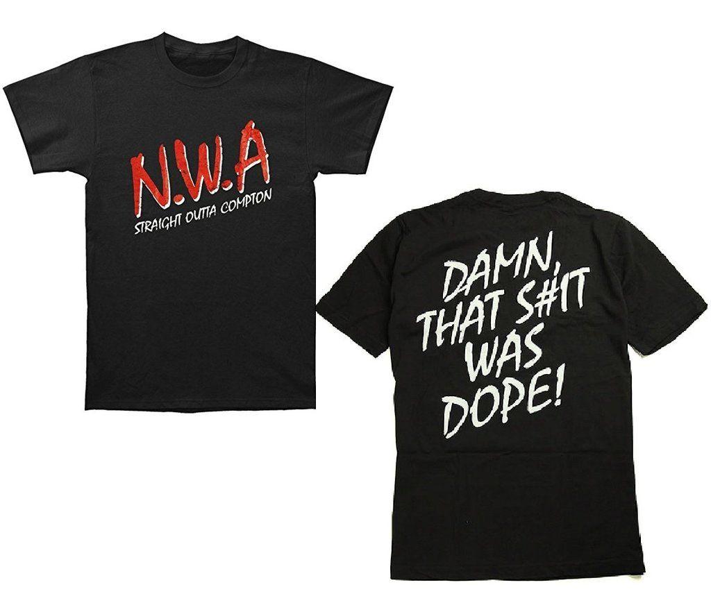 N.W.a Logo - N.W.A. Vintage Logo / Damn That S#it Was Dope Men's 2 Sided T Shirt